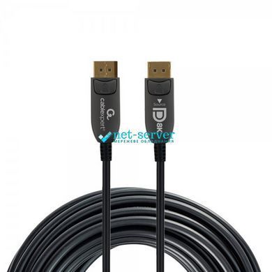 Фото Оптичний DisplayPort 2.1 кабель 30м AOC 8K 60Гц / 4K 120Гц позолочені конектори Cablexpert CC-DP8K-AOC-30M &ndash; купити з доставкою по Україні в інтернет-магазині Net-server