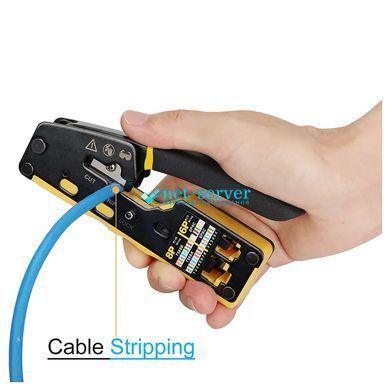 Фото Обжимной инструмент для коннекторов проходного типа с обрезкой RJ45/RJ12 L&W LW-HT-002TC &ndash; купить с доставкой по Украине в интернет-магазине Net-server