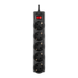 Сетевой фильтр 3 м, 5 розеток с выключателем, LogicPower PREMIUM LP-X5 черный (3520Вт)
