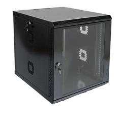 Wall-mounted server cabinet 19", 12U, 640x600x700mm (H*W*D), collapsible, black, UA-MGSWA127B