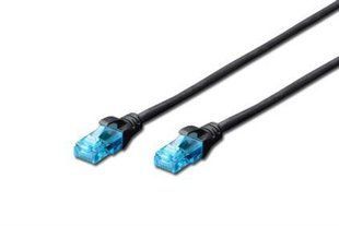 Фото Патч-корд литой 0.5м, cat.5e, UTP, AWG 26/7, PVC, черный DIGITUS DK-1511-005/BLACK &ndash; купить с доставкой по Украине в интернет-магазине Net-server