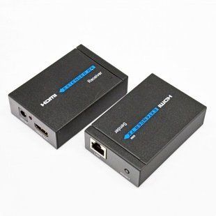Фото Удлинитель HDMI, сat.5е,(6) 60м FullHD, по 1 кабелю с блоком питания IR Electronical LW-HDEX-002 &ndash; купити з доставкою по Україні в інтернет-магазині Net-server