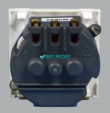 Photo of Single electrical module, 220V, 50x50 mm, white, MK K5831WHI &ndash; buy online with delivery across Ukraine at Net-server