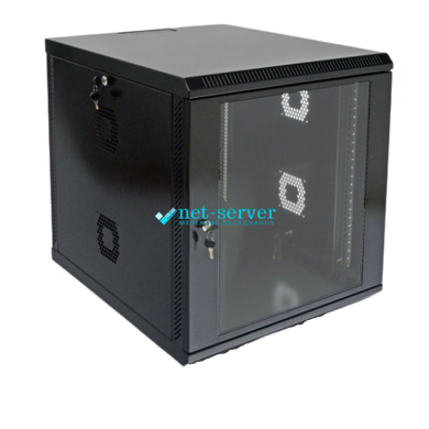 Шкаф серверный настенный 19", 12U, 640х600х700мм (В*Ш*Г), разборной, черный, UA-MGSWA127B