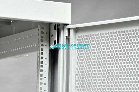 Шкаф серверный напольный 19", 42U, 2020х800х1055мм (Ш*Г), разборной, перфорированные двери,серый, UA-MGSE42810PG