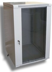Wall-mounted cabinet 18U, 19", 600x600 (W*D), knockdown, Hypernet WMNC66-18U-FLAT