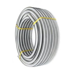 Metal hose, Ø12/10 mm, galvanized insulated (PVC) gray, 50 m