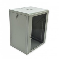 Wall-mounted server cabinet 19", 15U, 773x600x500mm (H*W*D), collapsible, gray, UA-MGSWL155G