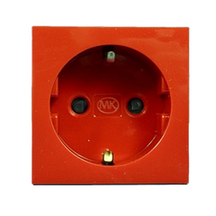 Модуль электрический одинарный, 220В, 50х50 мм, красный, MK K5831RED