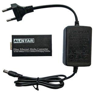 Фото Гигабитный медиаконвертер Alistar Mini 10/100/1000BASE-T с SFP-слотом 1000BASE-SX/LX, LFP, внешний блок питания &ndash; купить с доставкой по Украине в интернет-магазине Net-server