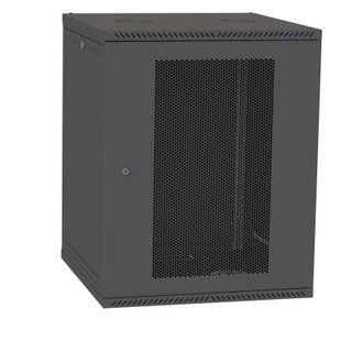 Фото Серверна шафа IP 19" 15U 600x600 розбірна, перфорована, чорна &ndash; купити з доставкою по Україні в інтернет-магазині Net-server