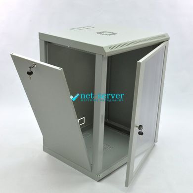 Шкаф серверный настенный 19", 15U, 773х600х500мм (В*Ш*Г), разборной, серый, UA-MGSWL155G