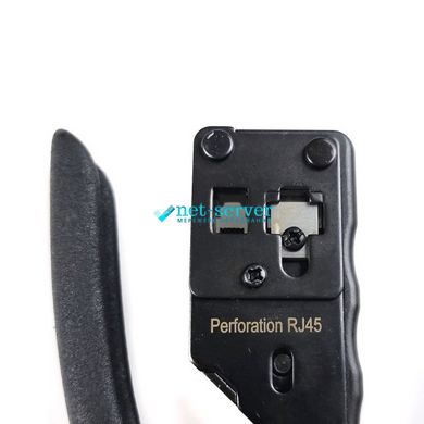 Crimping tool for RJ45/RJ12 feed-through connectors with ring clamp, without cutter Hypernet WT-4200B
