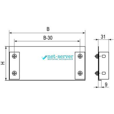 Photo of Plate DKC TC/RRC/RRD/RRS 200x100 mm, Sendzimir hot-dip galvanized &ndash; buy online with delivery across Ukraine at Net-server