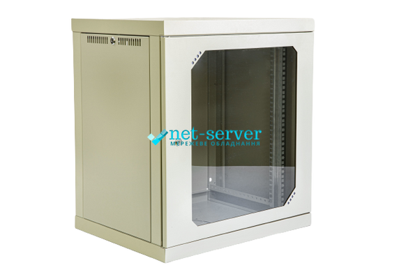 Wall-mounted server cabinet 19", 12U, 647x570x450mm (H*W*D), 1245-A-SHN