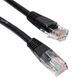 Патч-корд 0,5м, UTP, cat.5e, RJ45, мідь, чорний, Kingda PAUT3050-BK