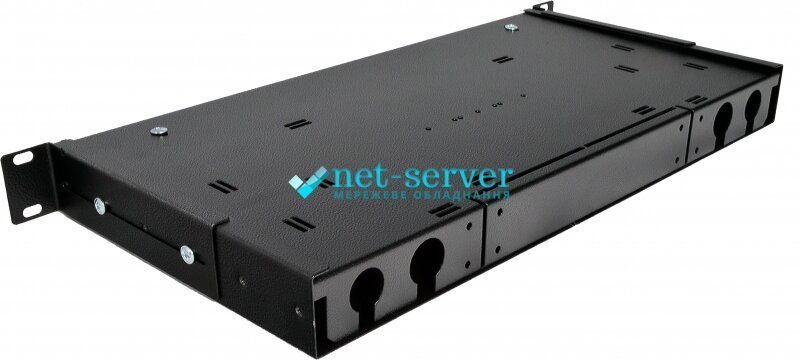 Photo of Patch panel 24 fibers 1U, FC, black, complete set &ndash; buy online with delivery across Ukraine at Net-server