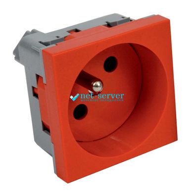 Modular socket 250V, with protective pin and studs 45x45x38 red Kopos QP 45X45 C_BB