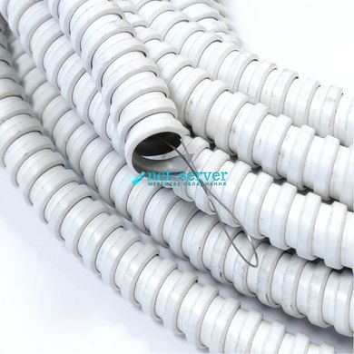 Metal hose, Ø23/20 mm, outdoor galvanized painted with broach, white EMC RZ-TsFB-12(50)