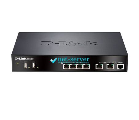 Multiservice gateway D-Link DSR-1000 4xGE LAN, 2xGE WAN, 2xUSB2.0, 1xRJ45 Cons