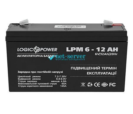 Фото Аккумулятор AGM LPM 6-12 AH &ndash; купить с доставкой по Украине в интернет-магазине Net-server