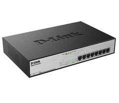 Switch D-Link DGS-1008MP 8xGE PoE, 140W, Rackmount, unmanaged