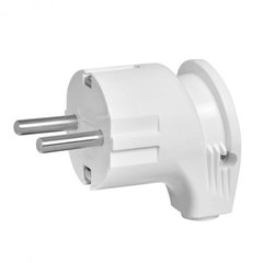 Household plug 16A 3500W angled white s/c white HC-P3AW
