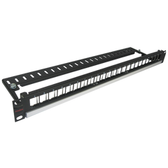 Patch panel modular 19", 24 ports, STP, 1U, Keystone, Molex PID-00257