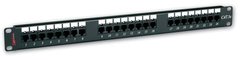 Network patch panel 24 ports UTP, 1U, cat.5E, Navigator, Dual Type IDC, black Premium Line 175522412
