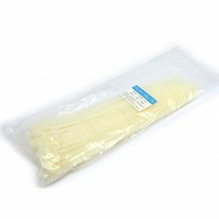 Фото Стяжка 300х5.0 мм, 100 шт, біла CMS INCT30050 &ndash; купити з доставкою по Україні в інтернет-магазині Net-server