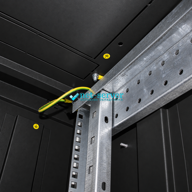 Photo of Floor-standing server cabinet, IP20, 42U, 800x1000, glass doors, black, S-42U-08-10-1C-BK &ndash; buy online with delivery across Ukraine at Net-server
