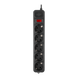 Мережевий фільтр для ДБЖ шнур 2 м. 5 розеток з вимикачем UPS-вилка чорний LP-X5-UPS-2M