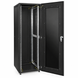 Floor-standing server cabinet, IP20, 42U, 800x1000, glass doors, black, S-42U-08-10-1C-BK