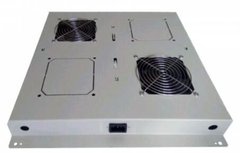 Вентиляторный блок для напольных шкафов Hypernet, 2 вен., серый, Hypernet DYN-FM-4F