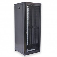 Шафа серверна підлогова 19", 42U, 2020х800х865мм (Ш*Г), розбірна, перфоровані двері, чорна UA-MGSE4288PB