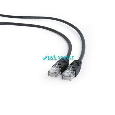 Photo of Network Patch Cord UTP Cat 5e Cablexpert PP12-10M/BK, 10 m, Black, RJ45-RJ45, Molded, 50u Gold-Plated Contacts &ndash; buy online with delivery across Ukraine at Net-server