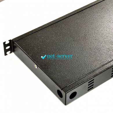 Патч-панель 24 порти SC-Simplex/LC-Duplex/E2000, пуста, 1U, чорна UA-FOPF24SCS-B