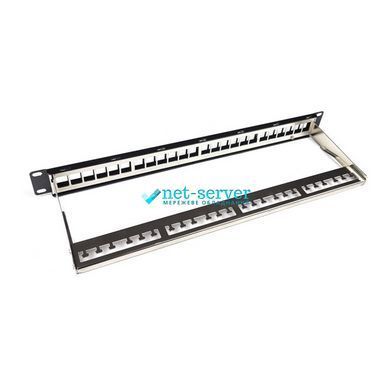 Фото Патч-панель складальна 19", 24 порти, STP, 1U, Keystone, WT-2224A &ndash; купити з доставкою по Україні в інтернет-магазині Net-server