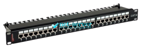 Патч-панель мережева 24 порти UTP, 1U, кат.6, Navigator, Dual Type IDC, чорний Premium Line 176522422