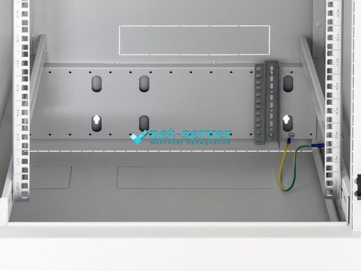 Настенный серверный шкаф 19" трехсекционная 12U + 6U, 880x900x540мм (В*Ш*Г) собран, серый, Triton RFA-12 A95-CAX-A16