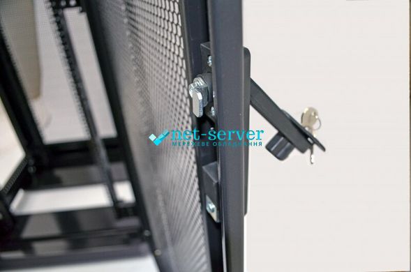 Шкаф серверный напольный 19", 42U, 2020х800х865мм (Ш*Г), разборной, перфорированные двери, черный UA-MGSE4288PB