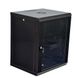 Wall-mounted server cabinet 19", 15U, 773x600x600mm (H*W*D), collapsible, black, UA-MGSWL156B