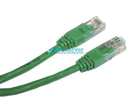 Фото Патч-корд сетевой UTP Cat 5e Cablexpert PP12-3M/G, 3м, зеленый, RJ45-RJ45, литой, 50u &ndash; купить с доставкой по Украине в интернет-магазине Net-server