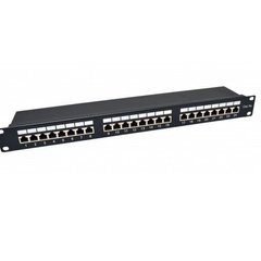 Network patch panel 19", 24 ports, 1U, cat.5e, FTP, Kingda KD-PP5-30