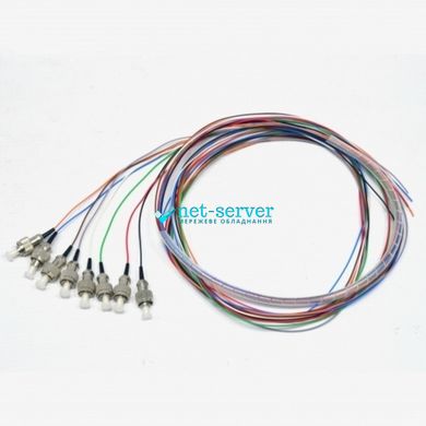 Set of colored pigtails FC/UPC, SM, 1.5m, 8 fibers PG-1.5FC(SM)(FW)E-K8