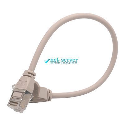 Фото Патч-корд 0.2м, U/FTP, cat.6А, RJ45, мідь, сірий, L&W ELECTRONICAL LW-PC0052-C6A-020-8L &ndash; купити з доставкою по Україні в інтернет-магазині Net-server