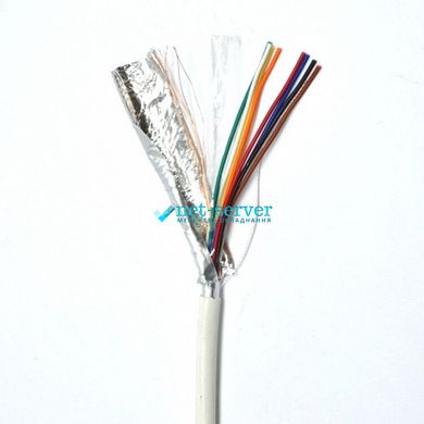 Alarm cable 10x0.22, copper, stranded, with shield, 100 m. ALARM10