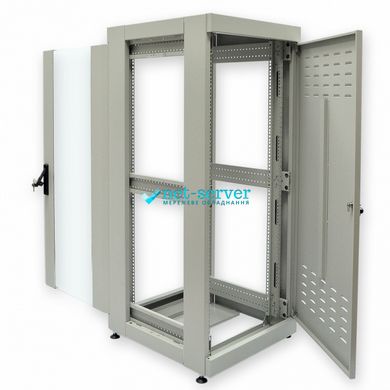 Floor-standing server cabinet 19", 42U, 2020x800x865mm (W*D), knockdown, gray, UA-MGSE4288G
