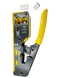 Обжимной инструмент для коннекторов проходного типа RJ45/RJ12 с резаком и кольцевым зажимом желтый NET-HT-002TУ