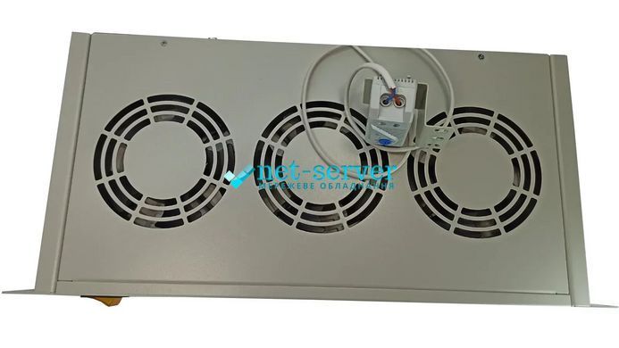 Photo of Fan shelf 19" 1U, 3 fans, 220V with thermostat DYN-FS-3F-T &ndash; buy online with delivery across Ukraine at Net-server